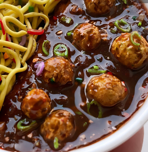 Vegetable Noodles and Manchurian