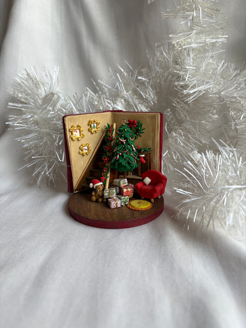 Miniature Christmas Book Nook
