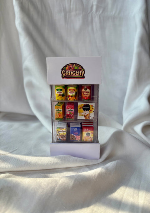 Miniature Grocery Shelf – Tiny Store, Big Details!