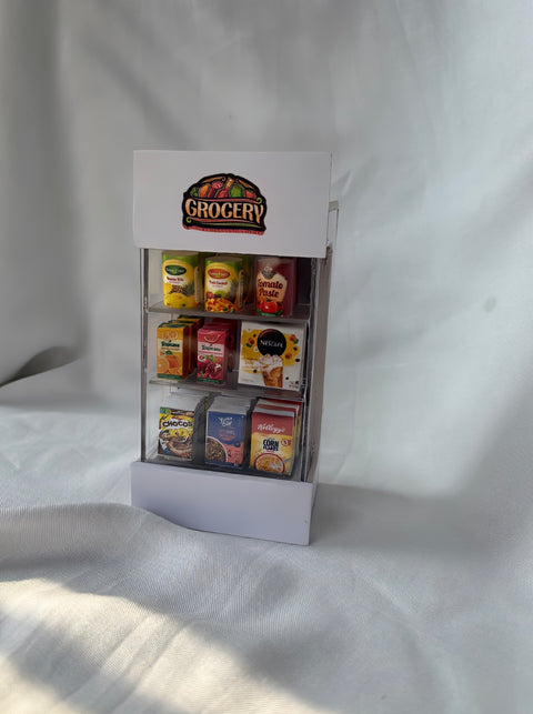 Miniature Grocery Shelf – Tiny Store, Big Details!