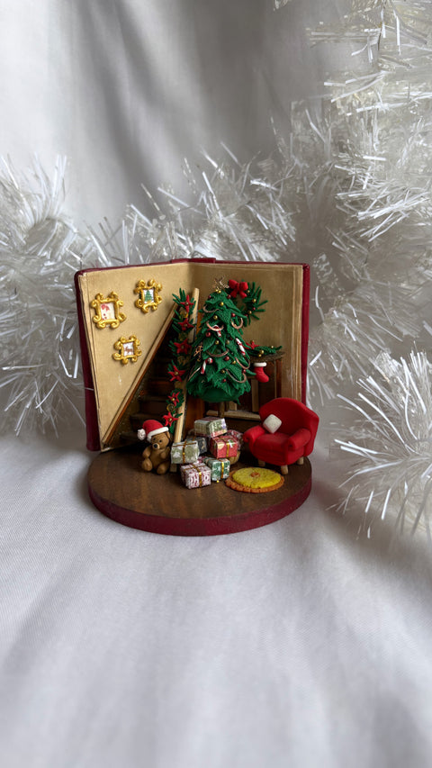 Miniature Christmas Book Nook