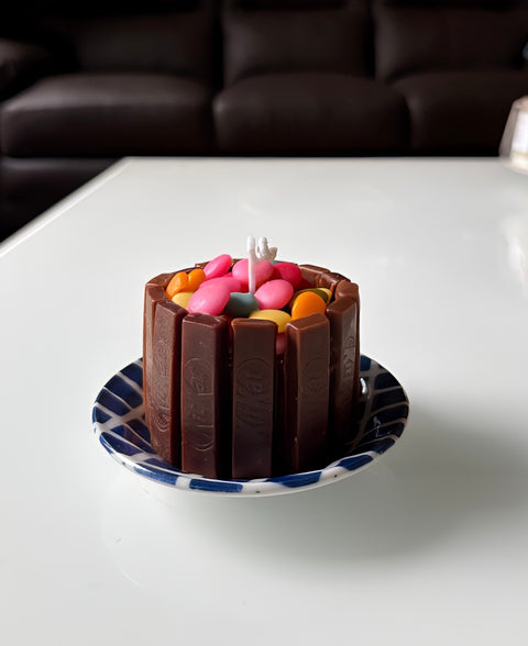 Kitkat Gems Cake Candle