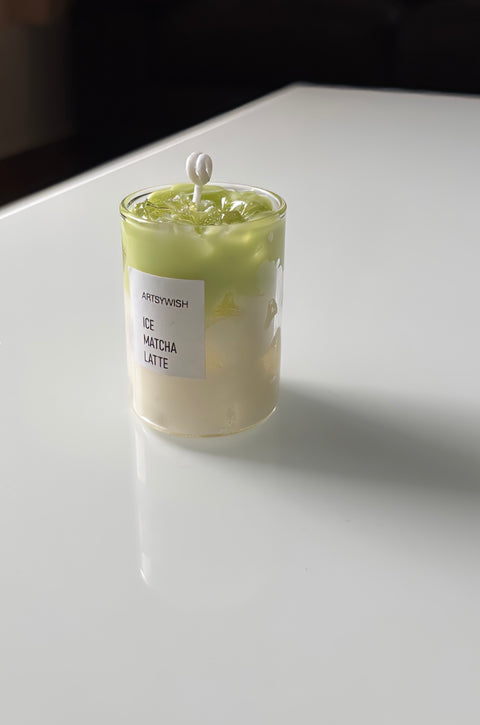 Ice Matcha Latte Candle – Handcrafted & Refreshingly Scented