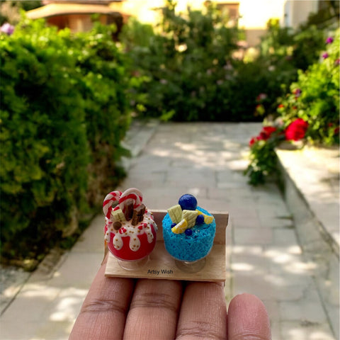 Red White Chocolate Cake & Royal Blue Cake